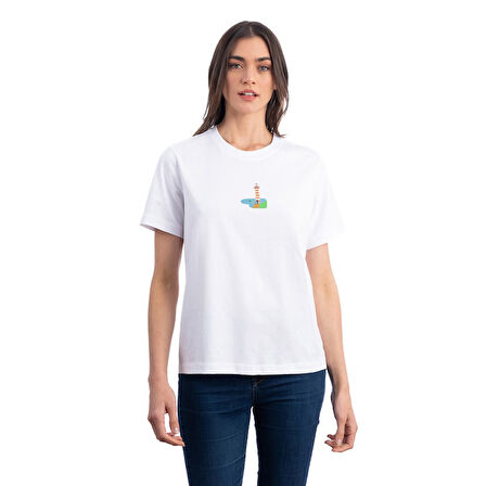 Light House Regular Beyaz T-Shirt