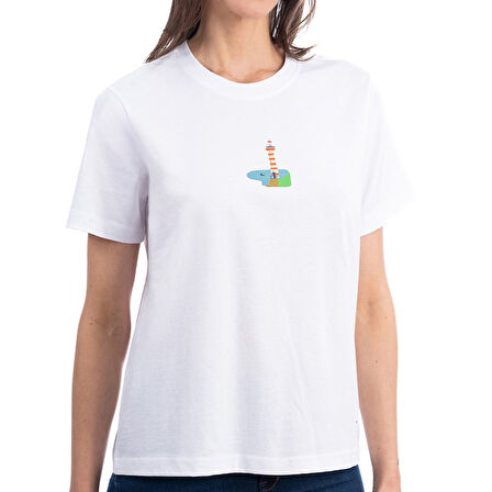 Light House Regular Beyaz T-Shirt