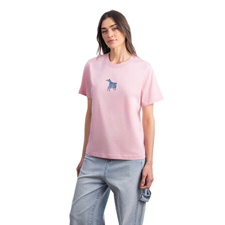 Zebra Regular Pembe T-Shirt