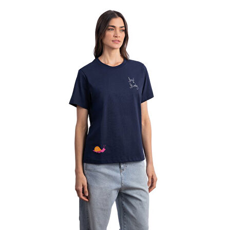 Snail Regular Lacivert T-Shirt