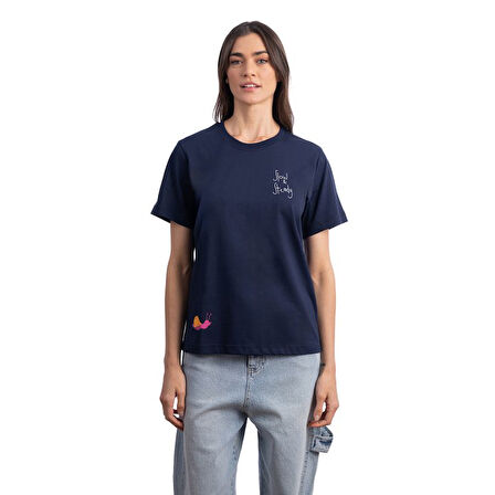 Snail Regular Lacivert T-Shirt