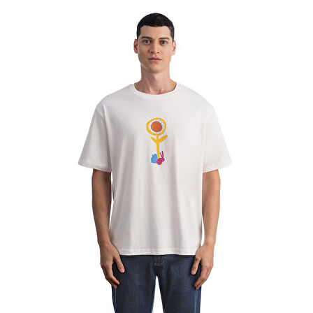 Rabit Oversize Ekru Tişört