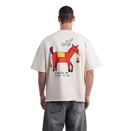 Beautiful Overisize Ekru T-Shirt