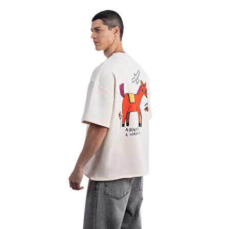 Beautiful Overisize Ekru T-Shirt