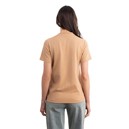 Cat Regular Açık Kahve T-Shirt