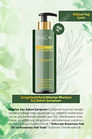 NatuCare Üst Düzey Güçlendirici Biberiye Şampuanı 400ML
