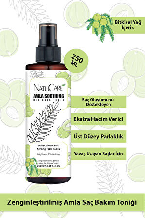 NatuCare Üst Düzey Parlaklık ve Hızlı Uzama Etkili Amla Saç Bakım Toniği 250ML
