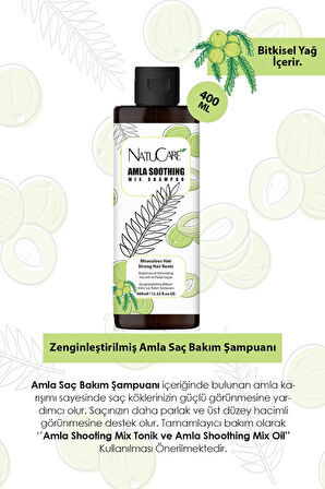 NatuCare Üst Düzey Parlaklık ve Hızlı Uzama Etkili Amla Saç Bakım Şampuanı 400ML