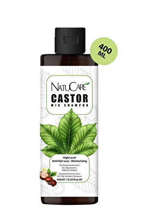 NatuCare Üst Düzey Onarıcı ve Yoğun Nemlendirici Castor Hint Saç Bakım Şampuanı 400ML