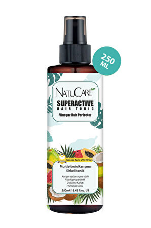 NatuCare Dökülme Karşıtı ve Güçlendirici Multivitamin Sirkeli Tonik 250ML