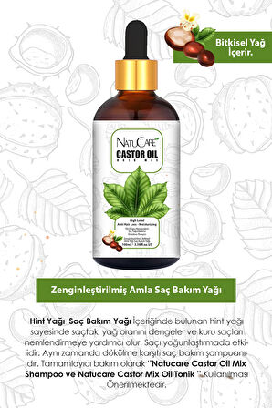NatuCare Zenginleştirilmiş Mucizevi Yağlar 3'lü Saç Bakım Seti 100 ML (AMLA-BİBERİYE-CASTOR)