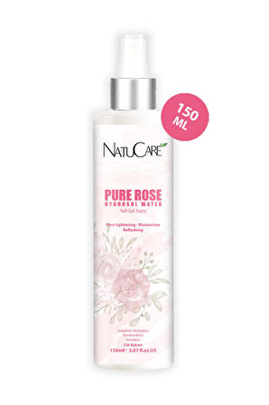 NatuCare Gözenek Sıkılaştırıcı ve Arındırıcı %100 Saf ve Doğal Hidrosol Gül Suyu 150ML