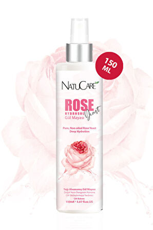 NatuCare Yoğun Besleyici Ve Cilt Sıkılaştırıcı %100 Saf Ve Doğal Hidrosol Gül Mayası 150ml