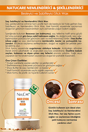 NatuCare Şekillendirici ve Hacim verici Stick Wax 75ML
