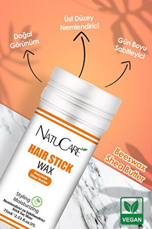 NatuCare Şekillendirici ve Hacim verici Stick Wax 75ML
