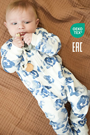 Bebek Uyku Tulumu ve Oyun Pijaması %100 Pamuk - Tek Parça Önden Fermuarlı Tulum Pijama