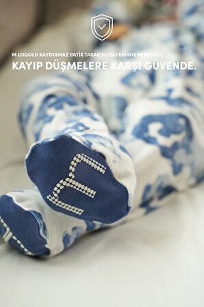 Bebek Uyku Tulumu ve Oyun Pijaması %100 Pamuk - Tek Parça Önden Fermuarlı Tulum Pijama