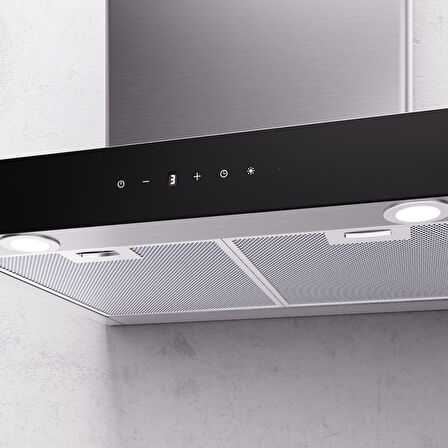 Kügerr F10S - 60 cm İnox Duvar Tipi Davlumbaz