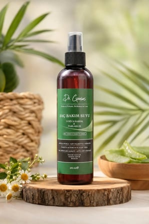 Saw Palmetto özü ve bitkisel bileşenlerle zenginleştirilmiş Dökülme Karşıtı Saç Bakım Suyu - 210 ml