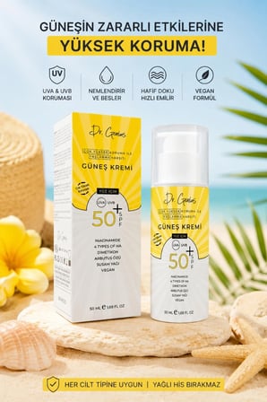 50+ SPF Çok Yüksek Korumalı Yaşlanma ve Leke Karşıtı Yüz Güneş Kremi - 50 ml