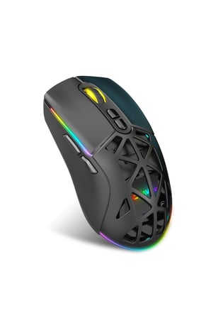 Nexus Air Pro Kablosuz 24.000 Dpi Pixart PMW3311 Sensör Makro Yazılımlı & Değiştirilebilir Kapaklı RGB Kablosuz Gaming Mouse - Siyah (2.4 GHz Kablosuz + BT5.1 + Type-C ile Kullanım Desteği)