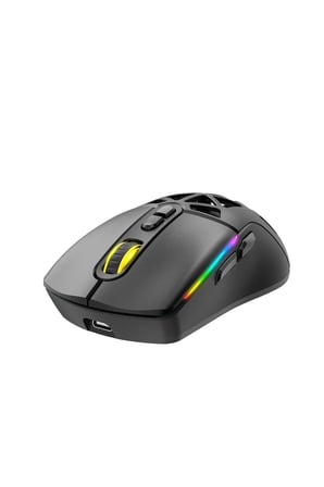 Nexus Air Pro Kablosuz 24.000 Dpi Pixart PMW3311 Sensör Makro Yazılımlı & Değiştirilebilir Kapaklı RGB Kablosuz Gaming Mouse - Siyah (2.4 GHz Kablosuz + BT5.1 + Type-C ile Kullanım Desteği)