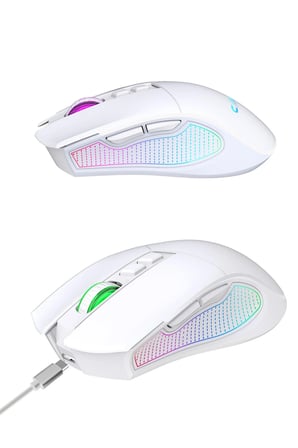 Crossfire Air Pro Kablosuz 24.000 Dpi Pixart PMW3325 Sensör Makro Yazılımlı Chromatic RGB Kablosuz Gaming Mouse - Beyaz (2.4 GHz Kablosuz + BT5.1 + Type-C ile Kullanım Desteği)