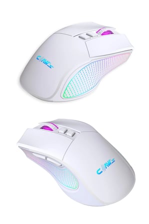 Crossfire Air Pro Kablosuz 24.000 Dpi Pixart PMW3325 Sensör Makro Yazılımlı Chromatic RGB Kablosuz Gaming Mouse - Beyaz (2.4 GHz Kablosuz + BT5.1 + Type-C ile Kullanım Desteği)