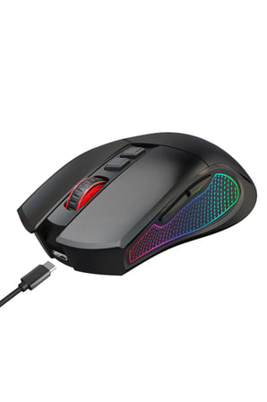 Crossfire Air Pro Kablosuz 24.000 Dpi Pixart PMW3325 Sensör Makro Yazılımlı Chromatic RGB Kablosuz Gaming Mouse - Siyah (2.4 GHz Kablosuz + BT5.1 + Type-C ile Kullanım Desteği)