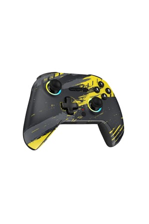 Tactical Mortal 2.4 Ghz/BT Çift Kablosuz Mod - Chromatic RGB - Makro - Silikon Switch - HALL 3D - Titreşimli - Turbo Modu - 18 Tuşlu Gamepad - Blackout Yellow