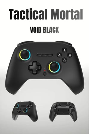 Tactical Mortal 2.4 Ghz/BT Çift Kablosuz Mod - Chromatic RGB - Makro - Silikon Switch - HALL 3D - Titreşimli - Turbo Modu - 18 Tuşlu Gamepad - Blackout Yellow