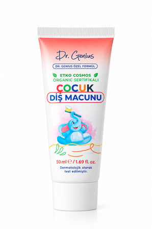 Dr. Genius Özel Formül Organik Sertifikalı Çocuk Diş Macunu - 50ml