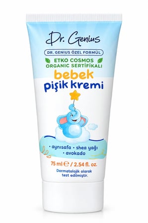 Dr. Genius Özel Formül Organik Sertifikalı Bebek Pişik Kremi - 75 ml