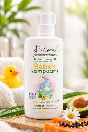 Dr. Genius Özel Formül Organik Sertifikalı Bebek Şampuanı - 300 ml