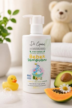 Dr. Genius Özel Formül Organik Sertifikalı Bebek Şampuanı - 300 ml
