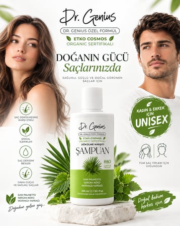 Dr. Genius Organik Dökülme Karşıtı Şampuan - 300 ml