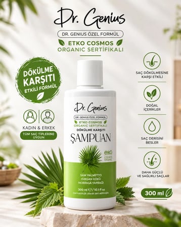 Dr. Genius Organik Dökülme Karşıtı Şampuan - 300 ml
