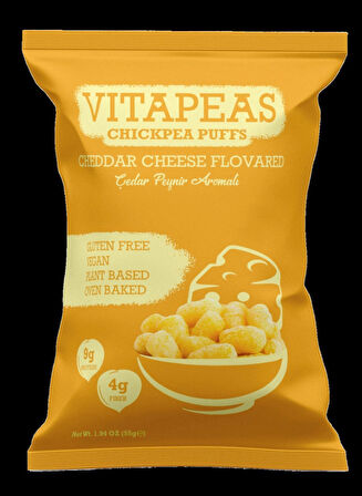 Vitapeas Vegan Çedar Peynirli Nohut Cipsi 55 g x 12