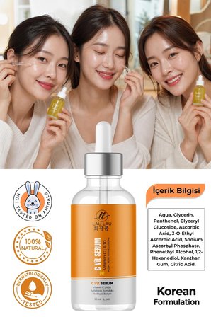 C Vitamini Serum Aydınlatıcı, Yenileyici & Leke Karşıtı %10 Saf C Vitamini 50 ml