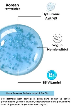 Hyaluronik Asit Yoğun Nemlendirici & Dolgunlaştırıcı Canlandırıcı Serum – 50 ml