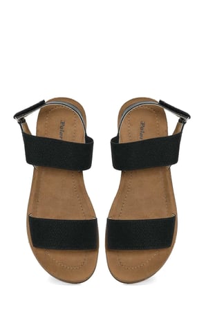 Polaris 409032.Z Siyah Kadın Comfort Sandalet