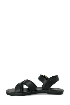 Polaris 409093.Z Siyah Kadın Düz Sandalet 102251945