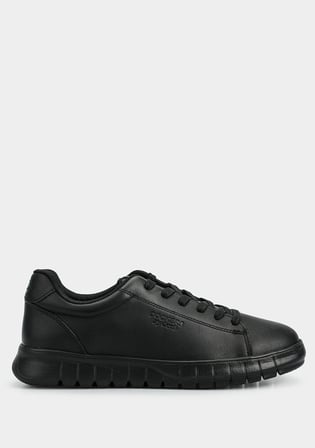 Siyah Deri Erkek Sneaker