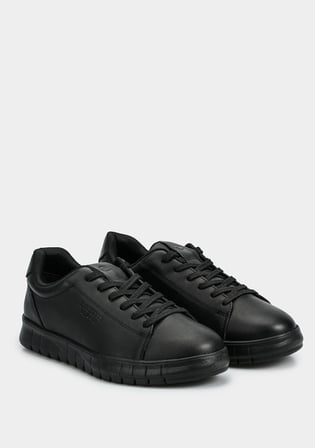 Siyah Deri Erkek Sneaker