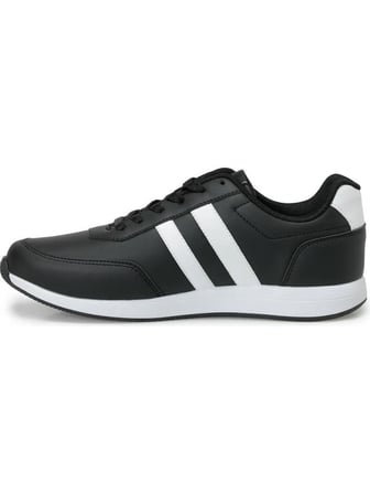 KINETIX REEDS PU 6PR SİYAH BEYAZ COMFORT ANATOMİK SPOR AYAKKABISI