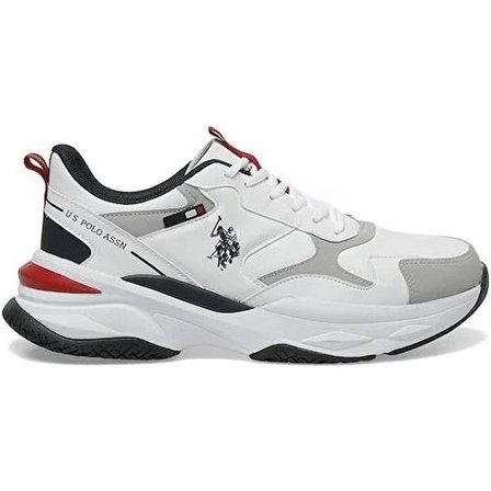 U.S.POLO ASSN SOLIDAR 6PR BEYAZ COMFORT CASUAL ANATOMİK SPOR AYAKKABI