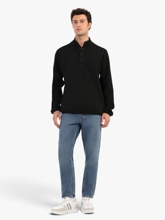 6W ML DAVINS 16ITL-15 6PR Erkek Siyah Sweatshirt - 102696966