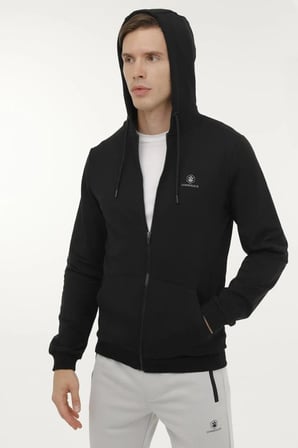 Lumberjack MB SN72 FZ HOD 6PR 102697003 Erkek Eşofman Üstü Siyah S-XXL 