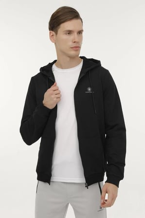 Lumberjack MB SN72 FZ HOD 6PR 102697003 Erkek Eşofman Üstü Siyah S-XXL 
