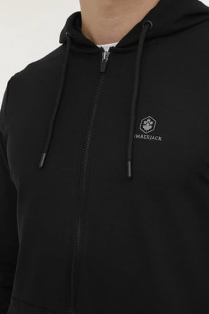 Lumberjack MB SN72 FZ HOD 6PR 102697003 Erkek Eşofman Üstü Siyah S-XXL 
